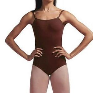 CAPEZIO burgundy women’s size XS cotton cami leotard w adjustable straps NWT